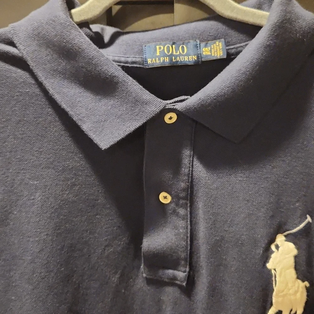 Ralph Lauren Dark Blue Polo with White Logo